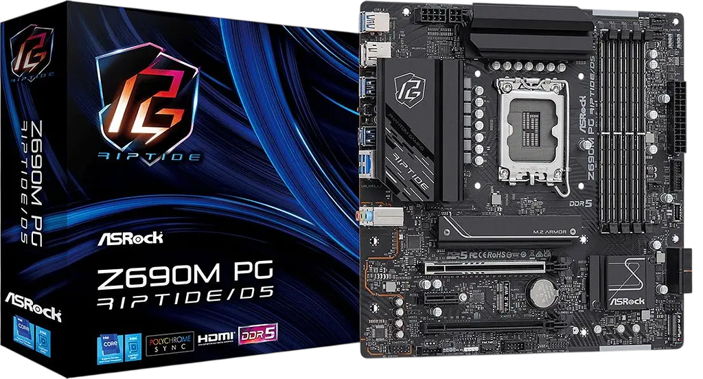 Материнська плата ASRock Z690M PG Riptide/D5 LGA 1700 (Z690M PG Riptide/D5) Б/В - фото 4