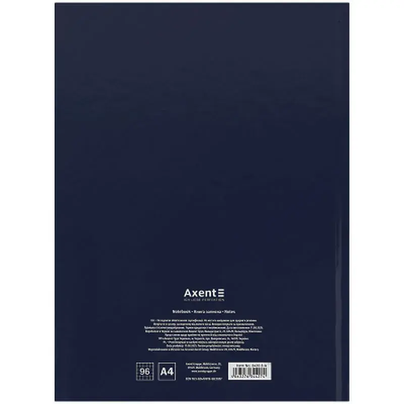 Книга записна Axent A4 One color, 96 аркушів, клітинка, синя (8426-3-A) - фото 5
