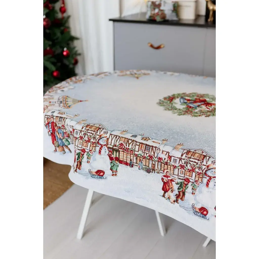 Скатертина Прованс гобеленова Carousel овальна 135х180 см (041793) - фото 3