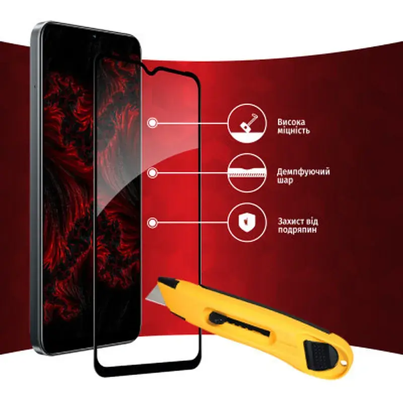 Скло захисне Intaleo Full Glue Realme C30 (1283126546198) - фото 4