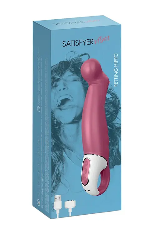 Вібратор Satisfyer Vibes Petting Hippo для точки G, 25.5х4.5 см рожевий - фото 2