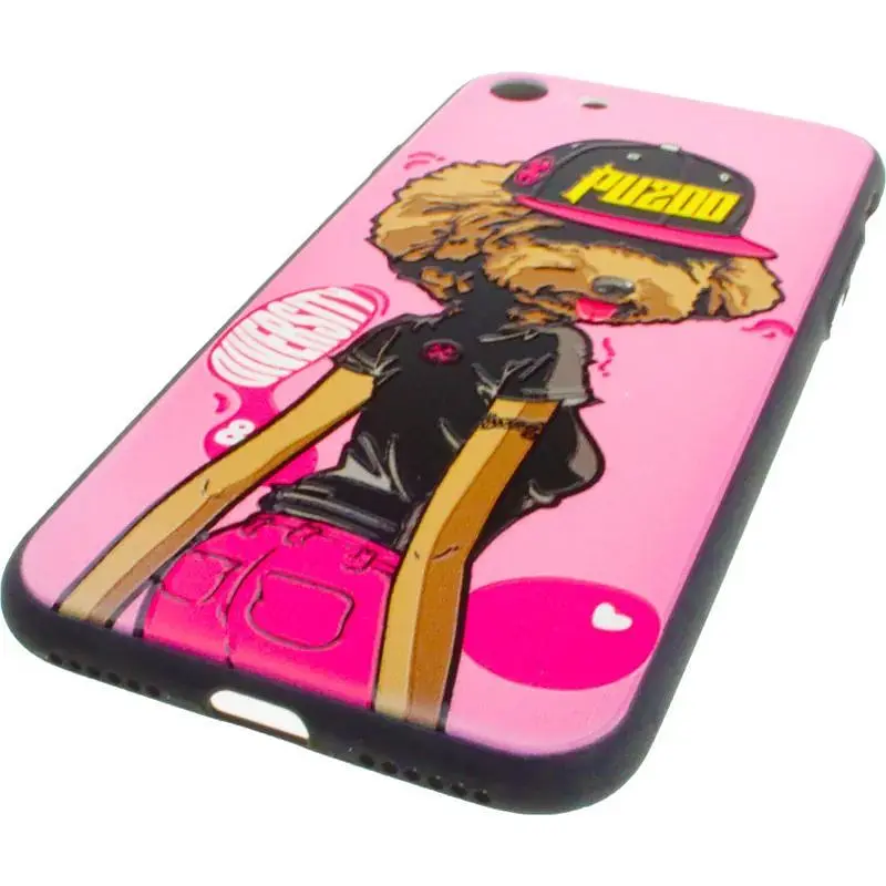 Чохол-накладка PUZOO TPU Case with UV Printing Hip Hop iPhone 7/8/SE 2020 DJ Teddy Pink - фото 4