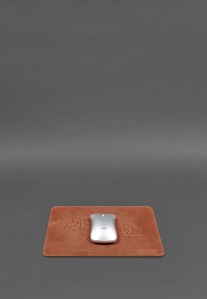 Коврик для мышки из натуральной кожи 1.0 светло-коричневый Crazy Horse - фото 5