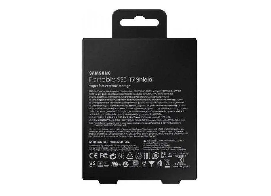 SSD накопичувач Samsung T7 Shield 1 TB Black (MU-PE1T0S) - фото 6