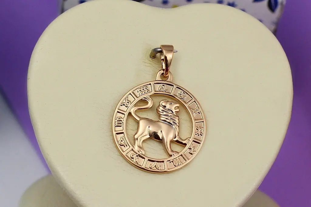 Кулон зодіак Xuping Jewelry лев 2 см золотистий