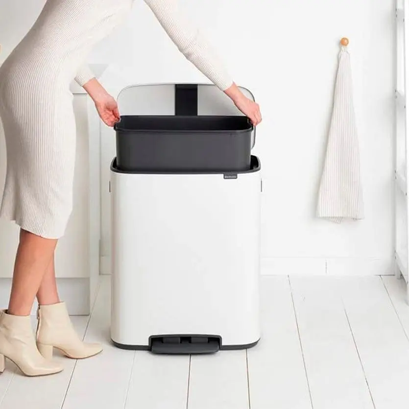 Бак для сміття Brabantia Bo з педаллю 60 л білий (211300) - фото 8