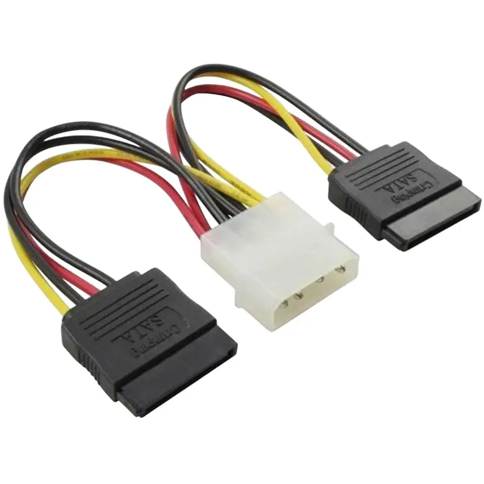 Кабель живлення Atcom Sata 2 пристрої перехідник з Molex 20 см - фото 2