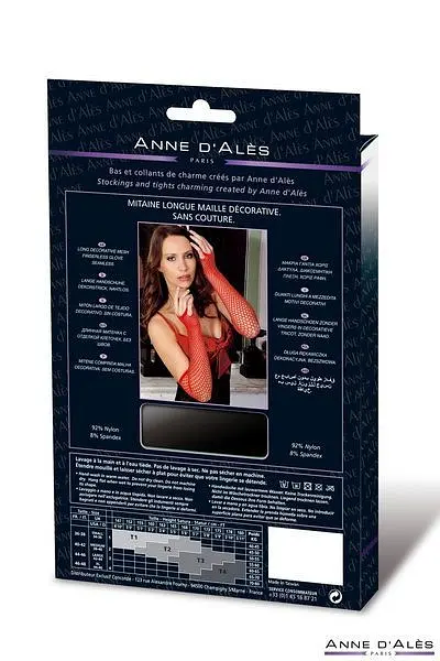 Мітенки сітка Anne De Ales Колір: Червоний - фото 3