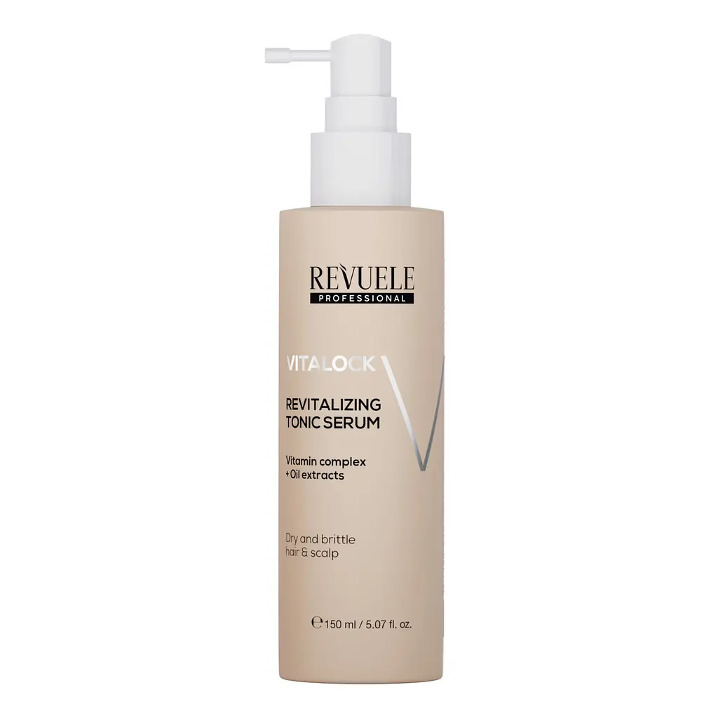 Тонізуюча сироватка для сухого та ламкого волосся Незмивна Hair Professional Vitalock Revitalizing Revuele 150 мл