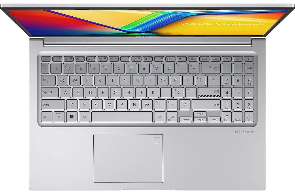 Ноутбук ASUS 15.6" Vivobook 15 (X1504VA-BQ500) Intel Core i3-1315U/16GB/SSD512GB/Intel Graphics/DOS/Silver (90NB10J2-M00PJ0) - фото 4