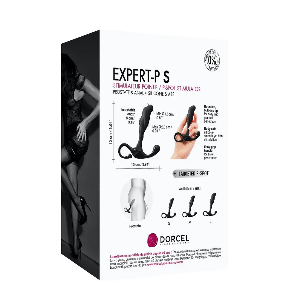 Стимулятор простати Dorcel Expert P S, 10 см чорний - фото 5