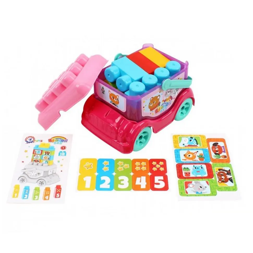 Детская игрушка Автобус-конструктор 0396TXK(Pink) розовый - фото 3