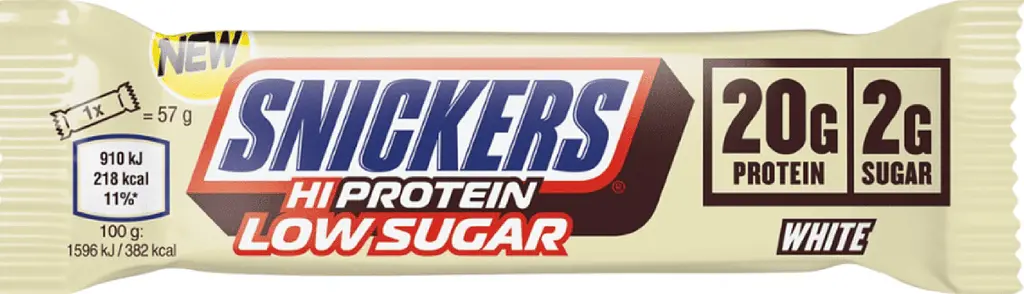 Шоколадний батончик Snickers Hi Protein Low Sugar White Chocolate Bar 57 г