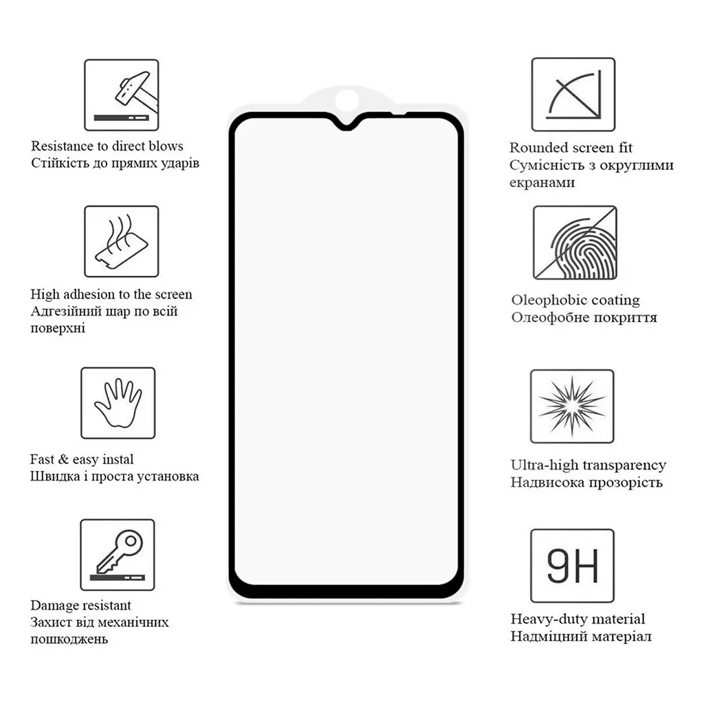 Скло захисне Drobak Matte Ceramics Anty Spy Samsung Galaxy A34 (676713) - фото 2