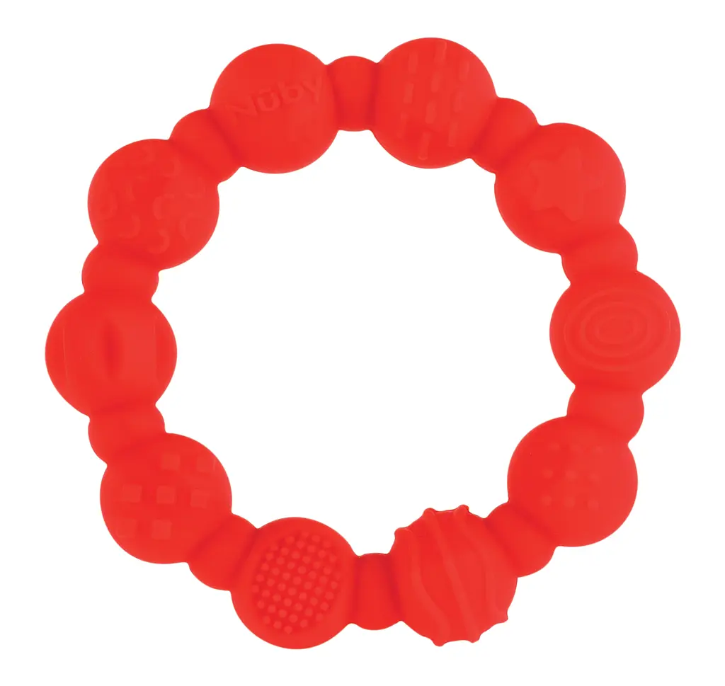 Силіконовий прорізувач Nuby з кліпсою, червоний (NV0613001red) - фото 2