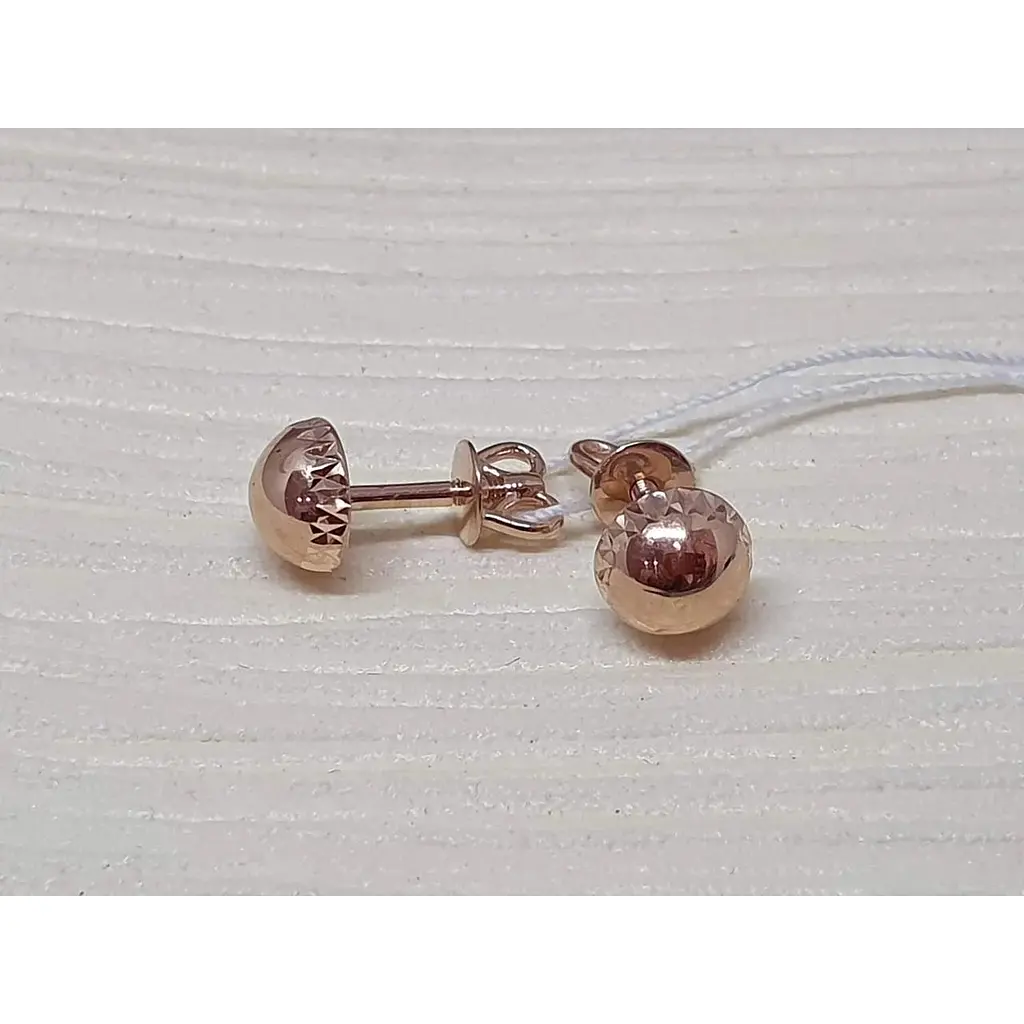 Золоті сережки-пуссети Favoritum. 210147_7 КР - фото 3