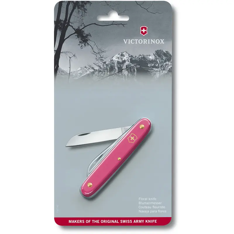 Ніж Victorinox садовий Floral 100мм 1функ рож.мат (блістер) - фото 2