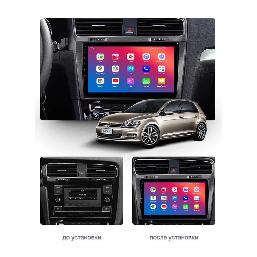 Штатний головний пристрій EasyGo VW1003-G10 10inch Volkswagen Golf VII 2012-2021 - фото 2