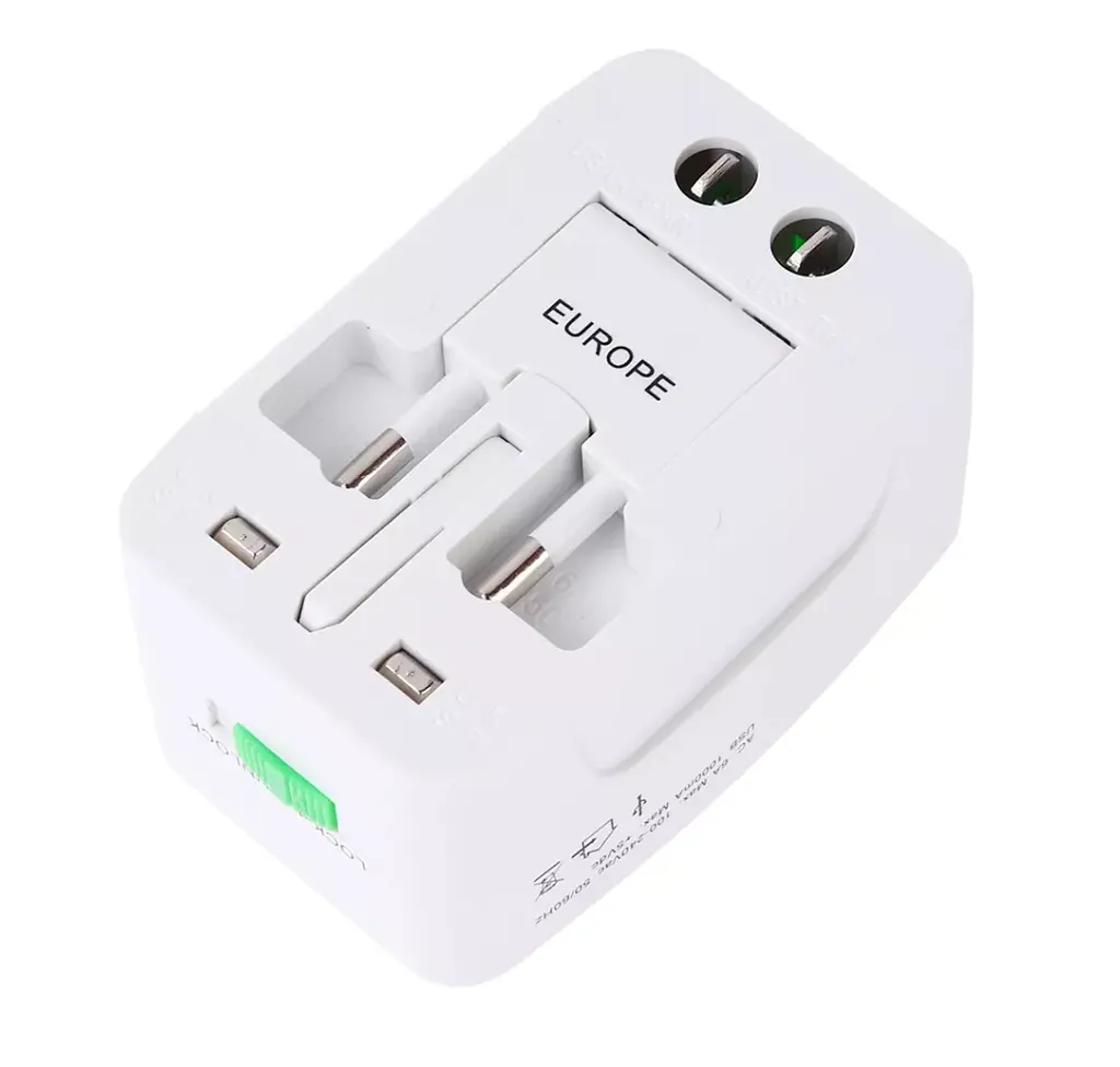 Універсальний мережний адаптер перехідник із штекерами EU UK US AU Universal Adaptor all-in-one UKC - фото 5