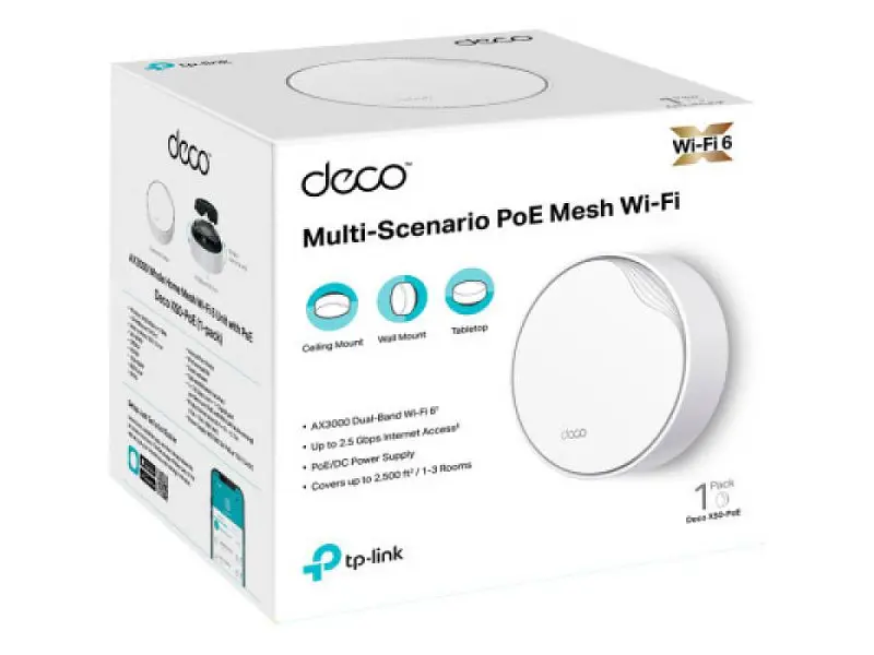 Бездротовий маршрутизатор (роутер) TP-LINK Deco X50 PoE 3-Pack - фото 8