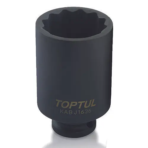 Довга головка 12-гранна ударна 1/2" 36мм Toptul hoz0009253 - фото 2
