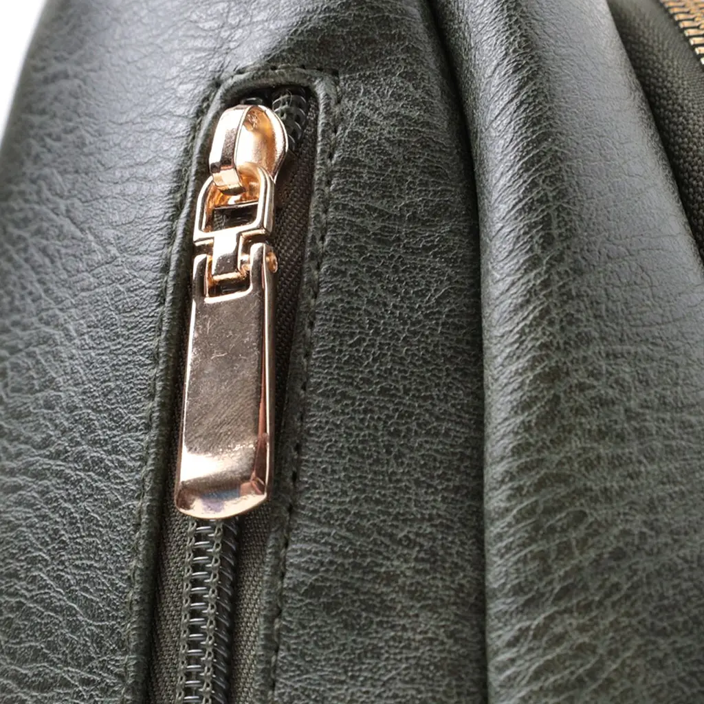 Зручна жіноча сумка з однією лямкою через плече з екошкіри Vintage 22756 зелена - фото 9