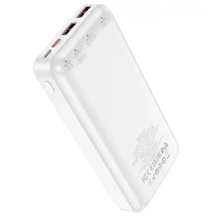 Зовнішній акумулятор Power bank HOCO J101A Astute 22.5 W 20000 mAh PD22,5W+QC3.0 батарея Білий - фото 3