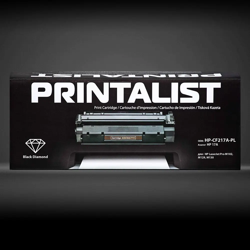 Картридж тон. PRINTALIST для HP LJ Pro M102/M130 аналог CF217A Black ( 1600 ст.) (HP-CF217A-PL) - фото 3