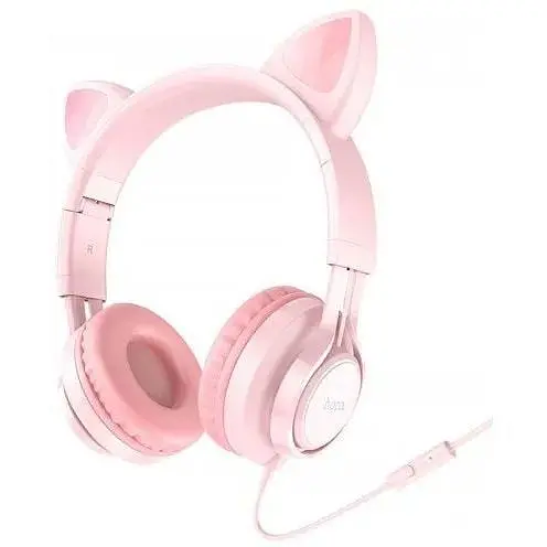 Навушники Hoco Cat ear headphones with mic W36 dream blue 6931474770417 - фото 2