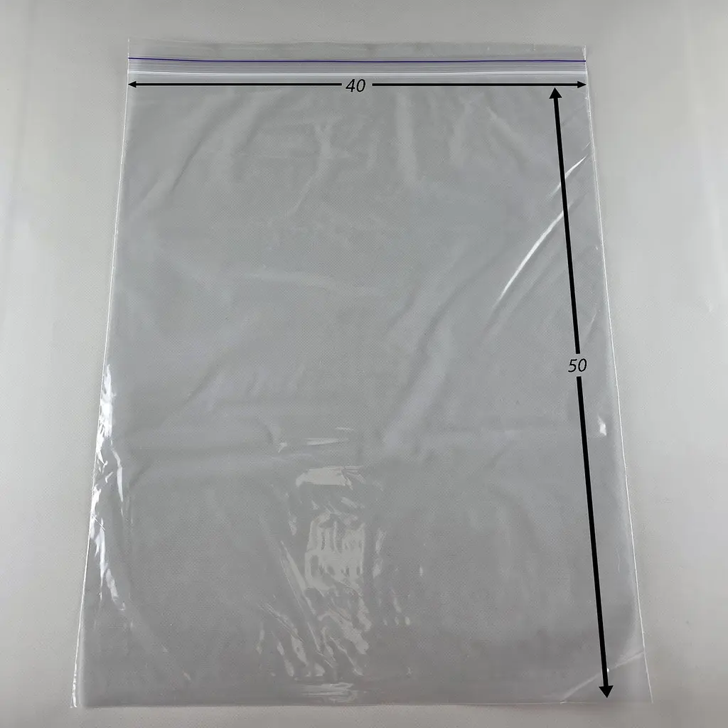 Пакети Zip-Lock прозорі 40x50 см, 100 шт, 50 мкм, поліетиленові пакети із застібкою - фото 2
