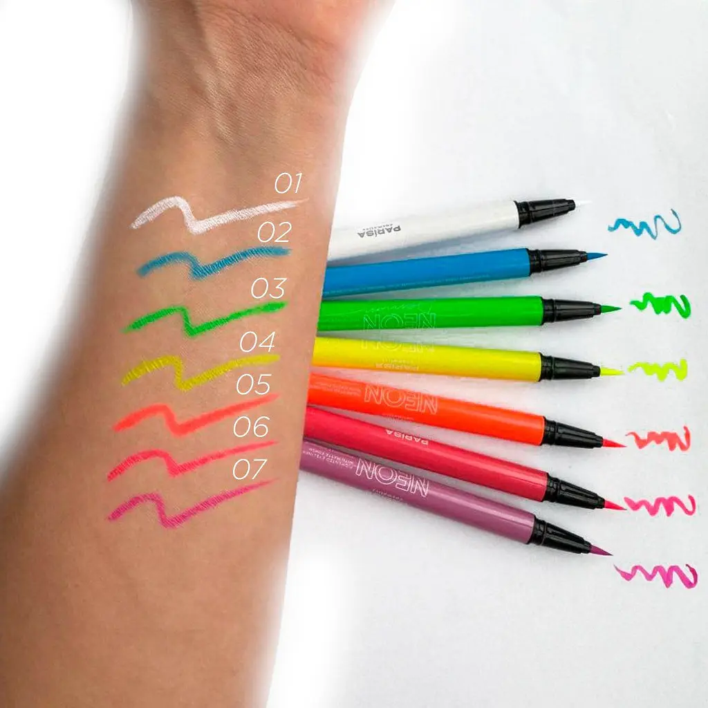 Неоновый маркер Parisa Neon Eyeliner NP-107 тон 07 (Пурпурный) 0.6 мл - фото 6