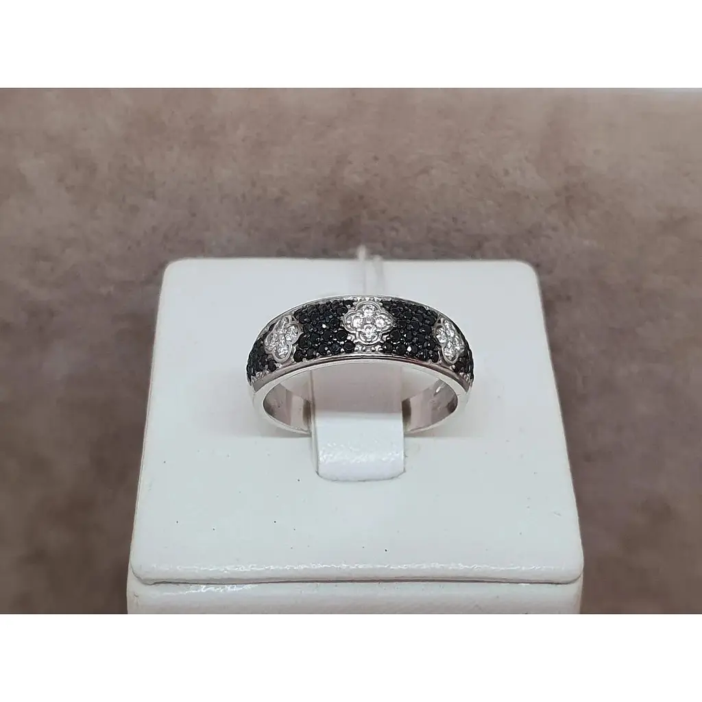 Срібне кільце Агні БАЛЬМОНТ з фіанітами. 1606/1Р-CZ 16,5 - фото 4