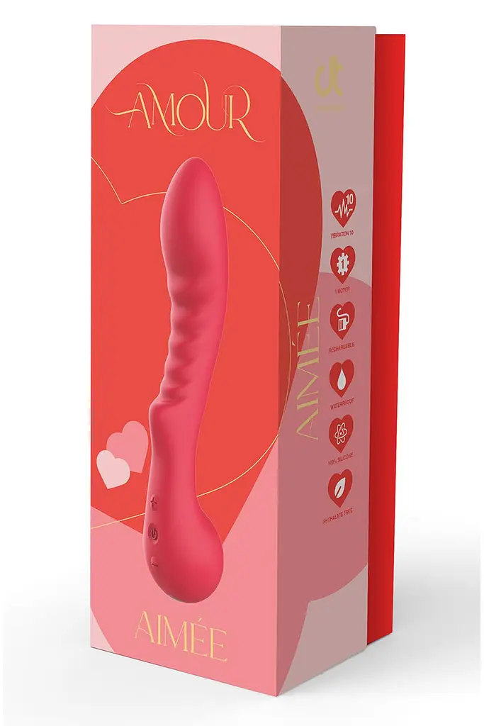 Вибратор Dreamtoys Amour Aimee 22 см красный - фото 5