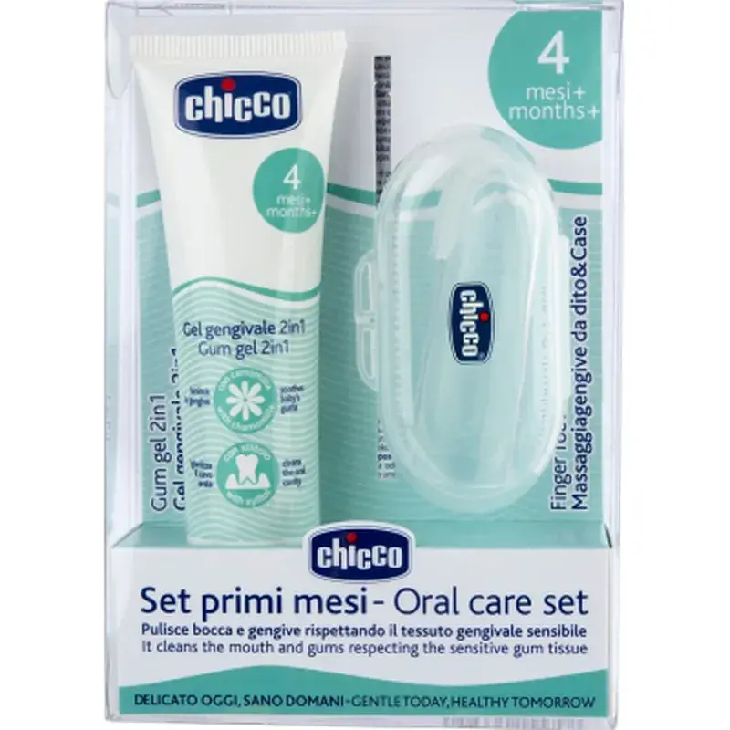 Дитяча зубна паста Chicco Набір: гель для ясен 2в1+ зубна щітка-масажер (11262.00) - фото 4