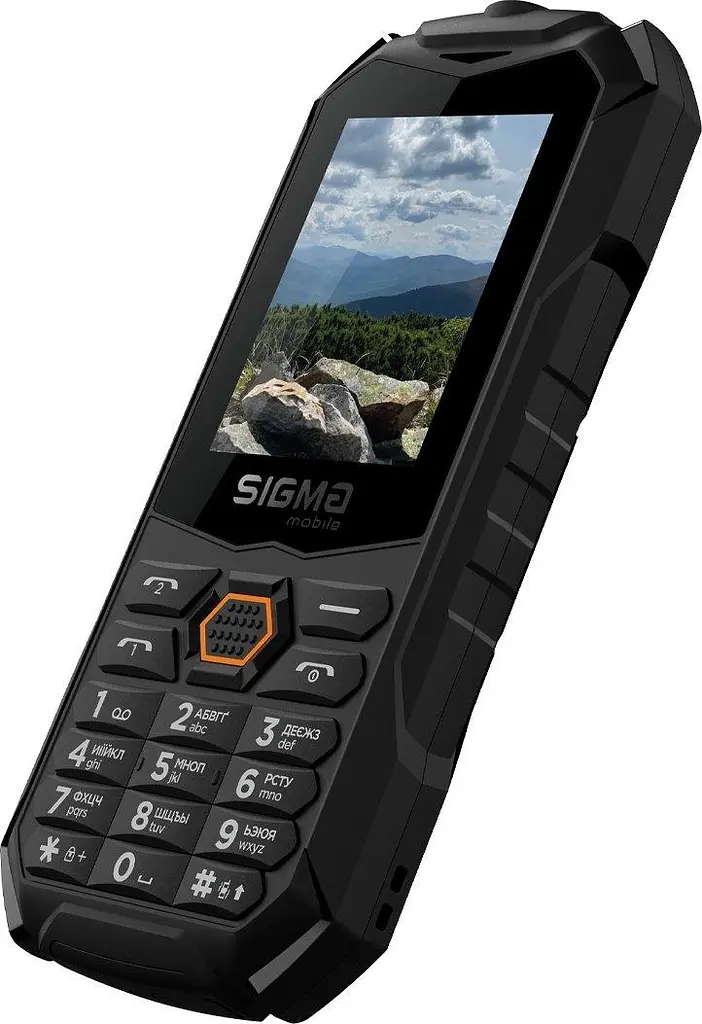 Телефон защищен кнопочный Sigma mobile X-treme PV68 черно-оранжевый - фото 2