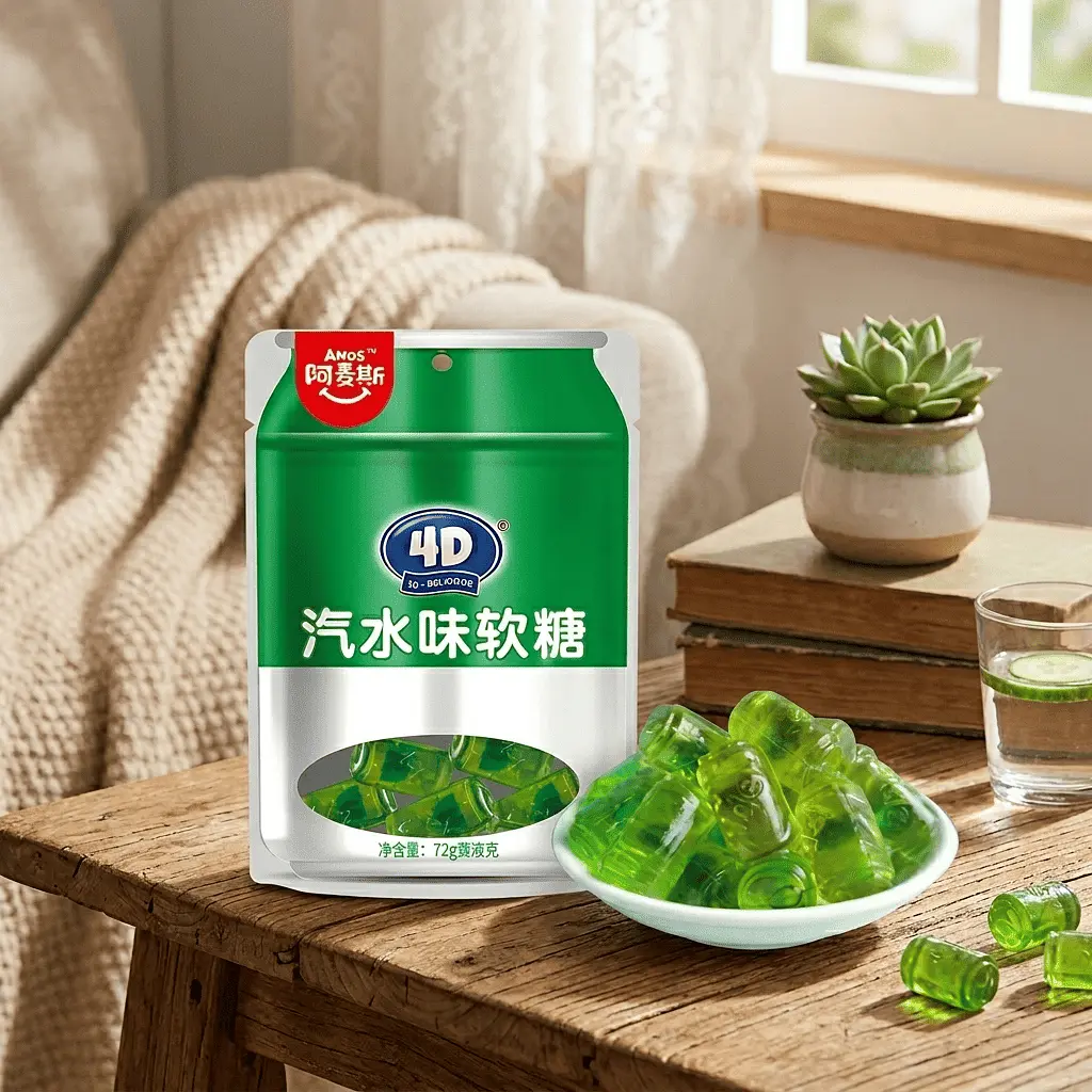 Желейні цукерки Amos 4D Gummy Soda Lime 72г - фото 4