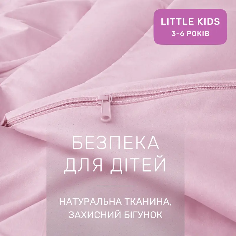Дитяча постільна білизна MIRSON LITTLE KIDS фланель Pink 110х160см (2200012800478) - фото 5