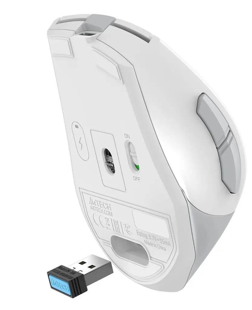 Мышь A4Tech Fstyler FG35CS Plus (White) Silent (FG35CS Plus (White)) - фото 10