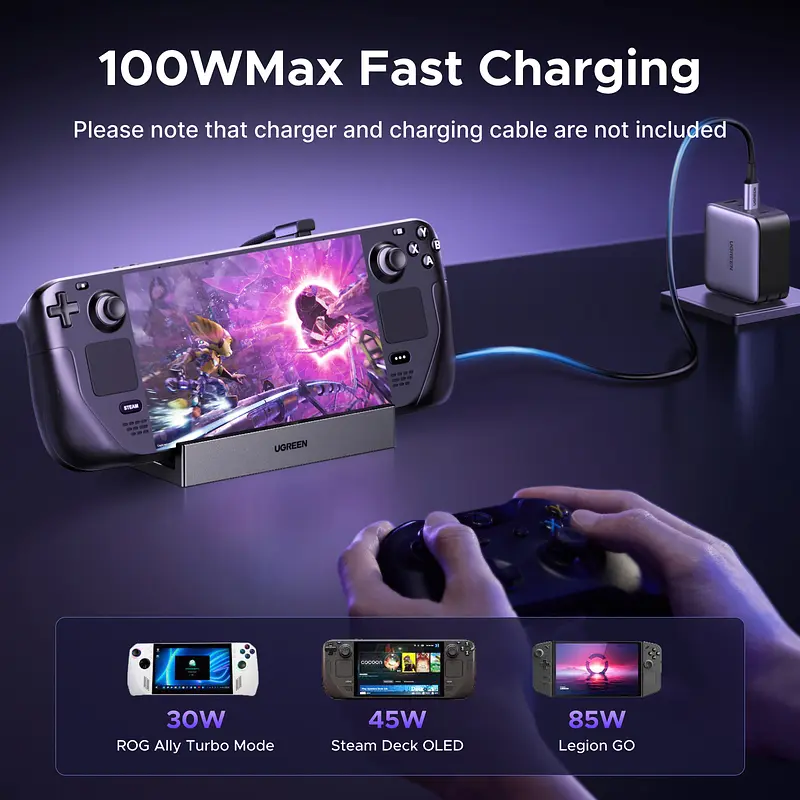 Док-станція UGREEN CM800 9in1 USB-C Output：1×DP, 1×USB-C, 3×USB-A, 1×RJ45, 1×SD Card Slot, 1×TF Card Slot Space Gray (UGR-55733) - фото 8