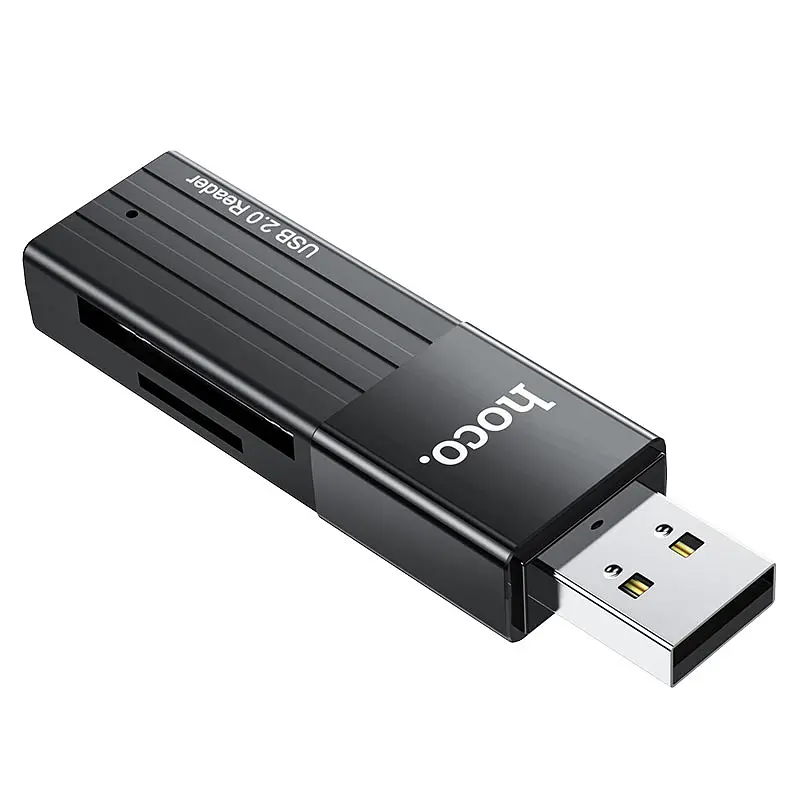 Кардрідер Hoco HB20 Mindful 2-in-1card reader ( USB 2.0 ) Black