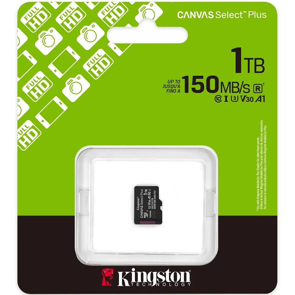 Memory card microSDXC 1TB Kingston Canvas Select Plus Gen3 C10 A1 V30 U3, Retail - фото 3