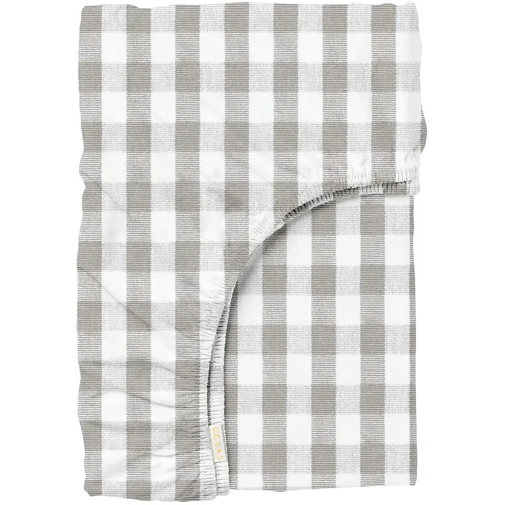 Простирадло на резинці в дитяче ліжечко Cosas Taupe Check 60х120х12 см (TaupeCheck_120)
