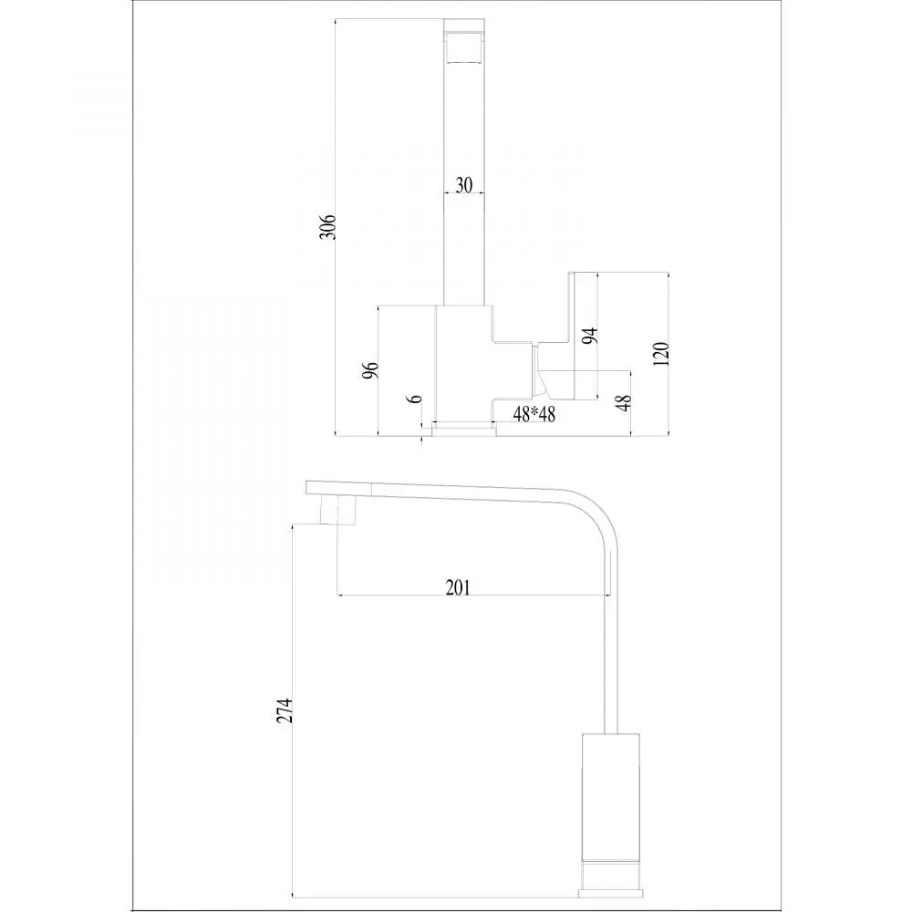 Змішувач для кухонного миття Interline Urban sateen - фото 2