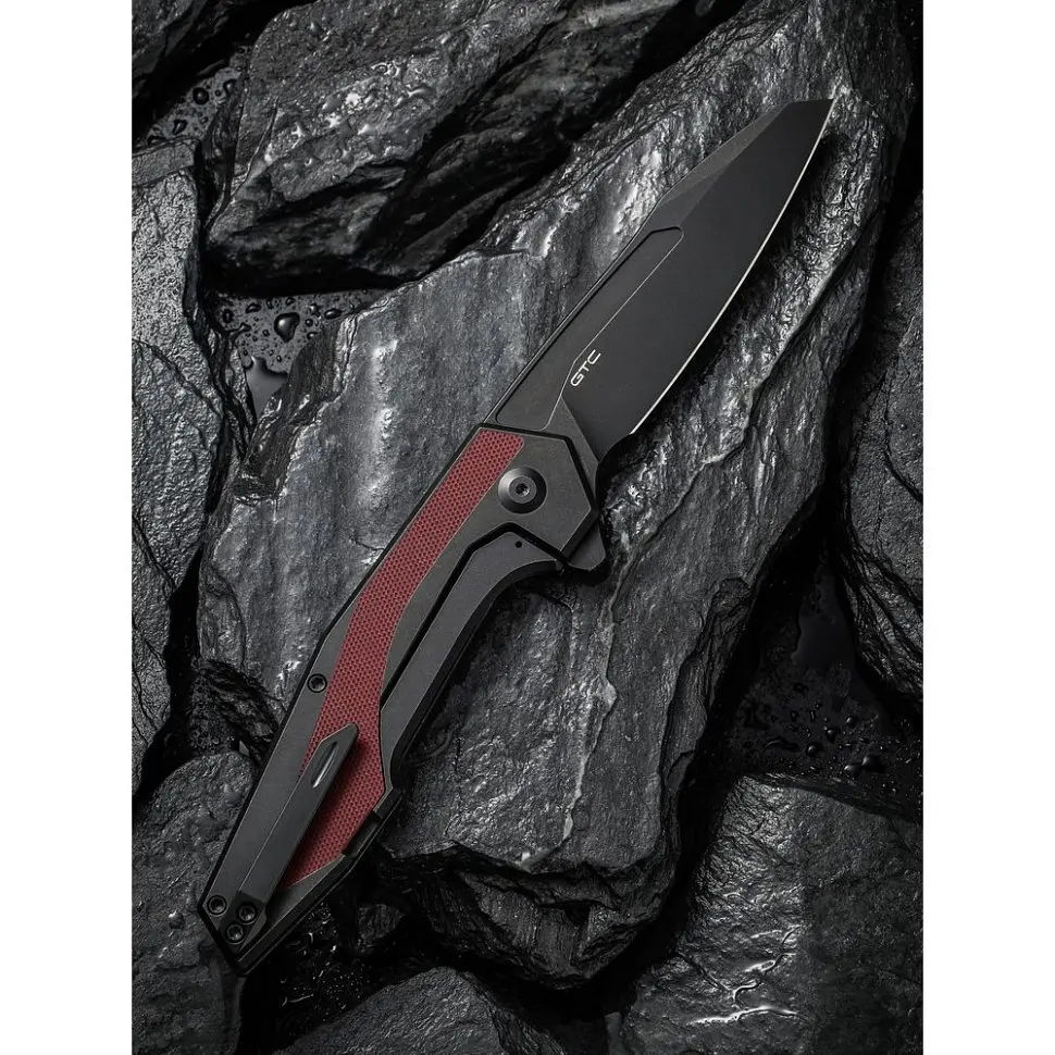 Ніж складаний туристичний Civivi Hypersonic, (9.4 см) 14C28N / Steel & G10 чорно-бордовий - фото 11