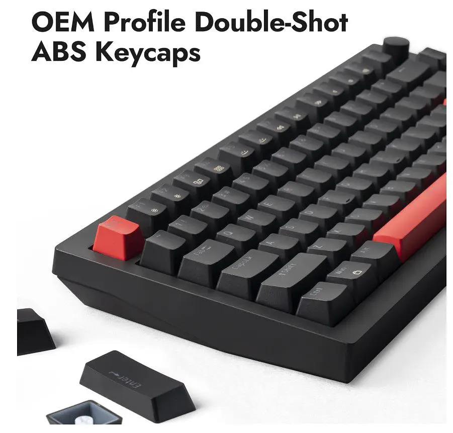 Клавіатура ігрова механічна Lemokey X4A1 Black switch Keychron Red Hot-Swap Red Led - фото 3