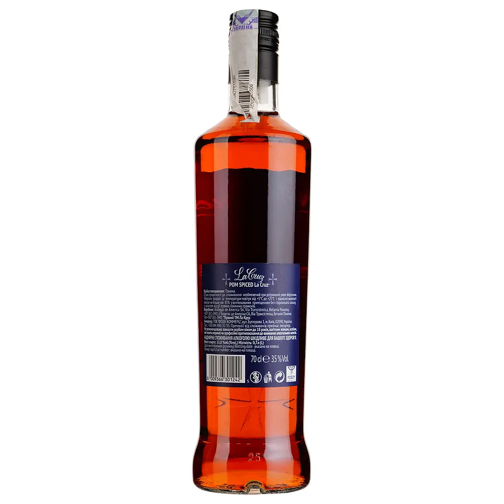 Напій на основі рому La Cruz Spiced, 35%, 0,7 л - фото 2