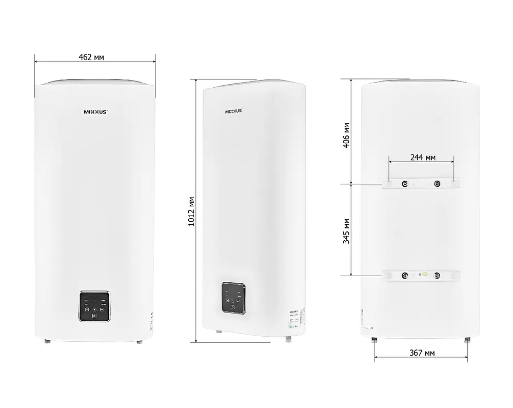Водонагреватель "Плоский" Mixxus EWH-09050 Flat WET накопительный 50 л мокрый тэн 2 kW WH0594 - фото 2