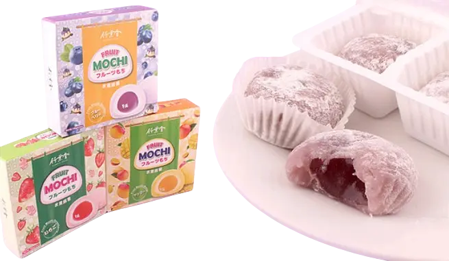 Японські моті Bamboo House Fruit Mochi Fruit Mochi Blueberry Чорниця 140г - фото 4