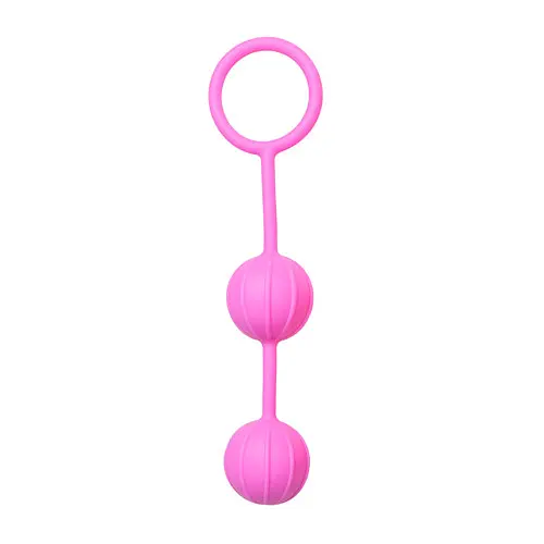 Вагінальні кульки Easytoys Vertical Ribbed Geisha рожеві