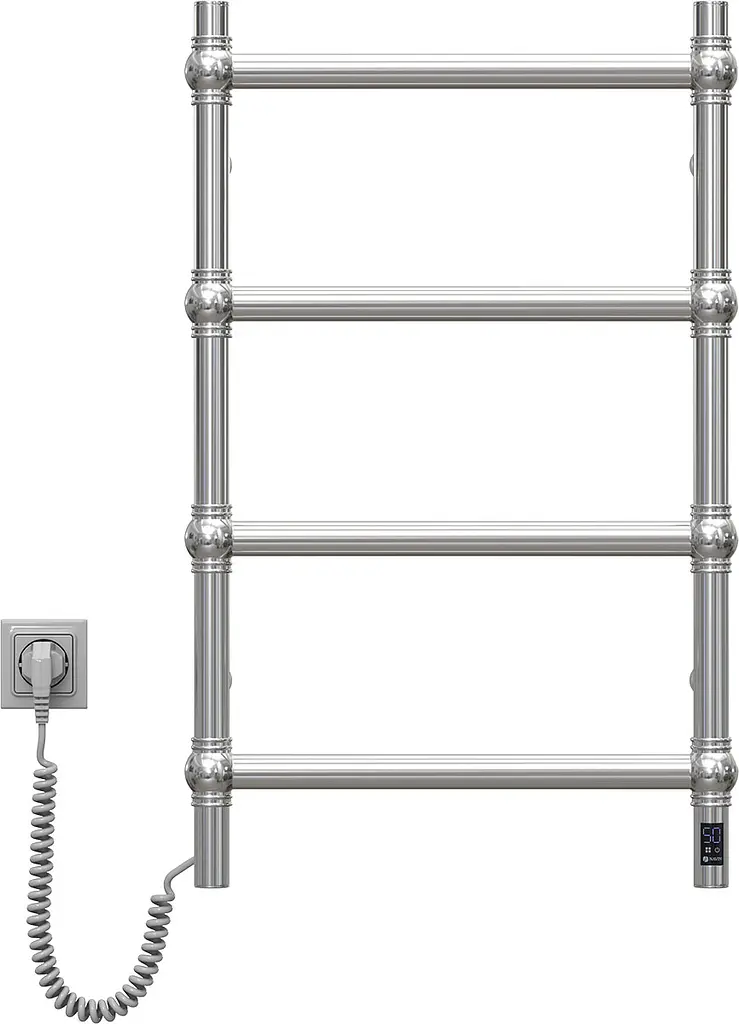 Электрический полотенцесушитель Navin Retro 500x800 Sensor, левое 12-228153-3680, Хром, Левое, Электронный - фото 2